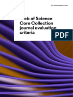Web of Science Core Collection Journal Evaluation Criteria