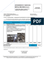 Cotizacion #9073 Trabajo de Mantenimiento Preventivo de Ventiladores-H13