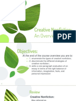 Creative Nonfiction Elements Strategies Types
