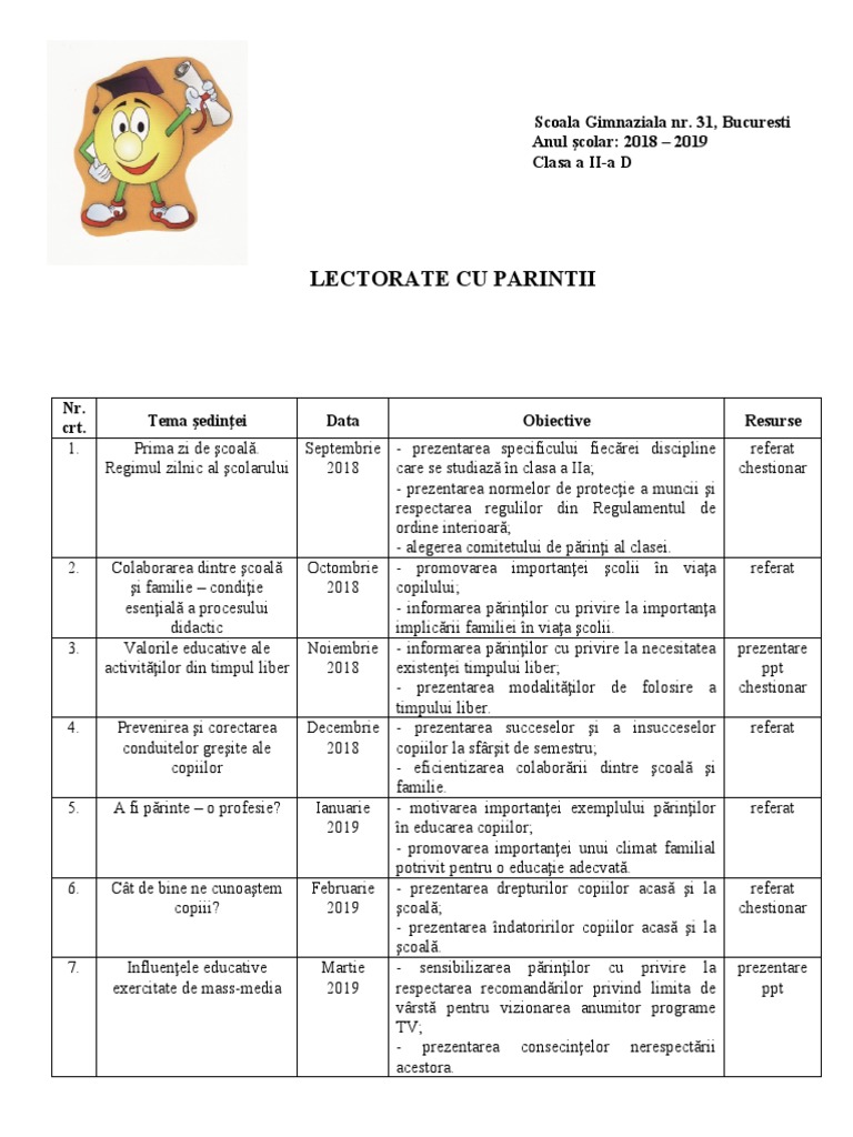 4 4 Lectorate Cu Parintii | PDF