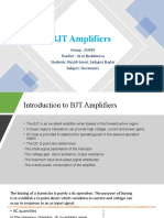 BJT Amplifiers: Group: ZU059 Teacher: Arzu Ibrahimova Students: Nazirli Ismat, Sadygov Baylar Subject: Electronics