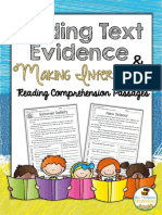 Finding Text Evidence: Reading Comprehension Passages