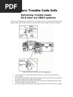 Subaru Trouble Code Info