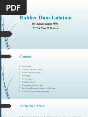 Rubber Dam Isolation