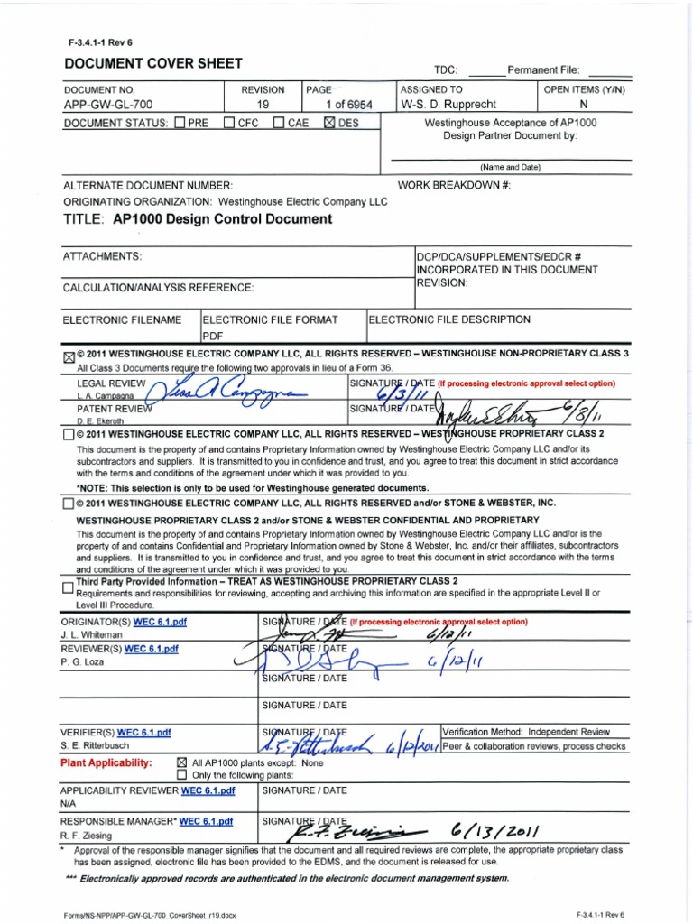 Ap1000 DCD Rev. 19 | PDF | Nuclear Regulatory Commission ...