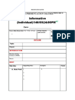 Informative PRESENTATION MATRIX