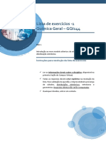 Lista de Exercícios - GQI144 - REO1