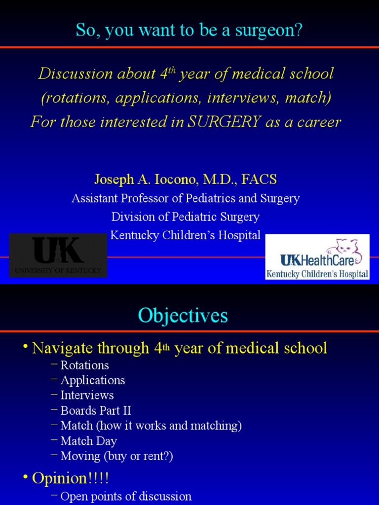 So You Want To Be A Surgeon Pdf Residency Medicine Surgery