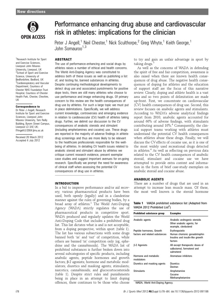 Performance Enhancing Drug Abu PDF Myocardial Infarction Doping