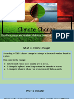 Climate Change: The Effects, Causes and Solutions of Climate Change On The Environment