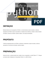 Estrutura básica de um programa em Python