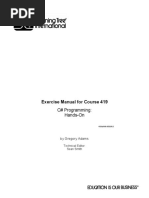 Exercise Manual For Course 419: C# Programming: Hands-On