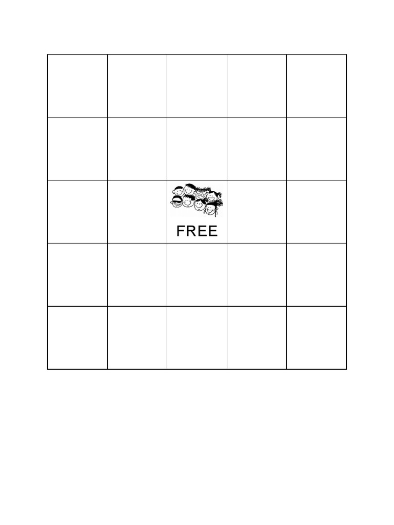 5x5 Blank Bingo Card | PDF