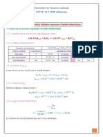 Examen National Physique Chimie 2 Bac SVT 2020 Rattrapage Corrige