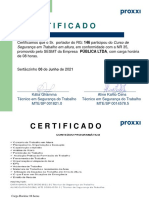 Certificado de Treinamento de NR 35-2