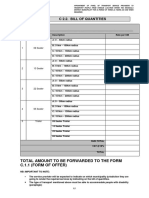 C 2.2. Bill of Quantities: Total Amount To Be Forwarded To The Form C.1.1 (Form of Offer)