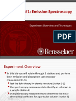 Experiment #1: Emission Spectroscopy: Experiment Overview and Techniques