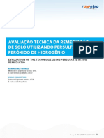 Remediação de solo com persulfato e peróxido