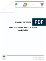 Plan de estudios en biotecnología ambiental