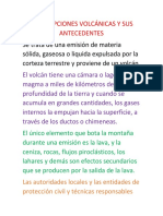 Las Erupciones Volcánicas y Sus Antecedentes