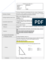 Lesson Plan On Solving Right Triangle