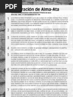 El Significado de Alma Ata  Política  Cuidado de salud 