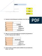 INTERES SIMPLE - EJERCICIOS SOLUCION