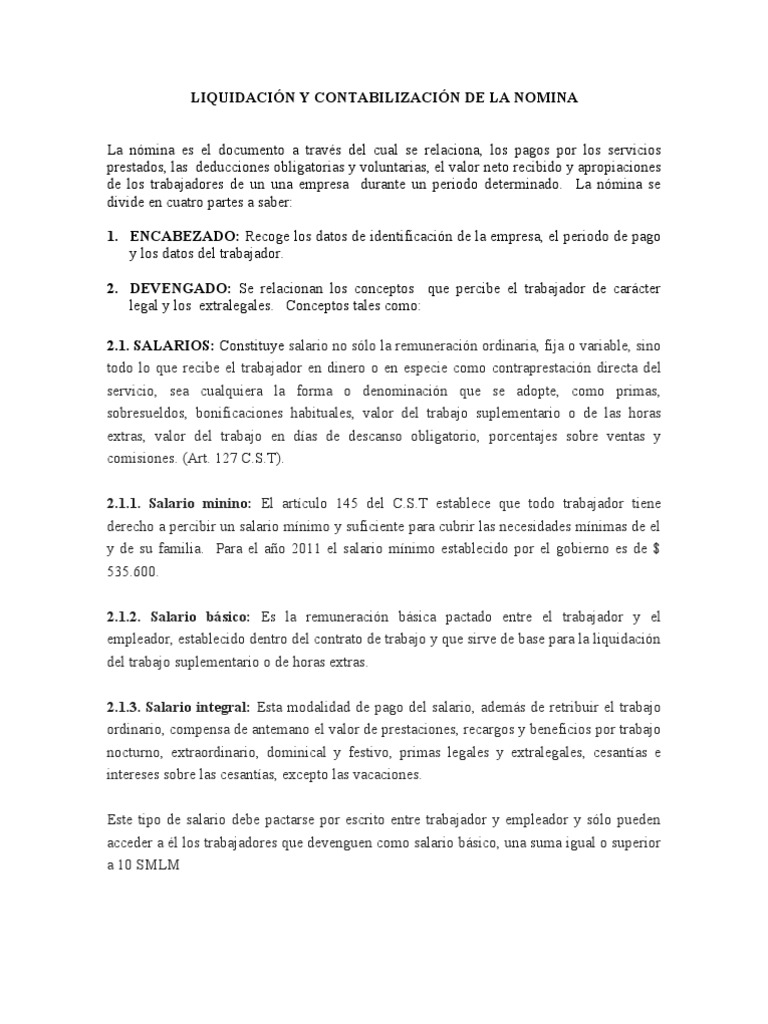 Liquidación y Cálculo de Nómina 2025 | PDF | Nómina de sueldos | Salario