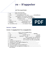 Etre Et Sappeler Au Present Exercices Exercice Grammatical Feuille Dexercices 54730