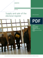 Supply and Sale of The Electoral Register: Briefing Paper