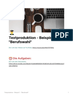 Textproduktion - Beispiel 1 - Berufswahl