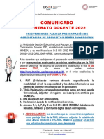 Comunicado y Requisitos Pun