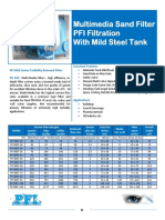 PFI Multimedia Sand Filter With Mild Steel Tank