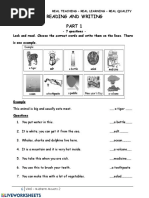 Movers Reading and Writing 1