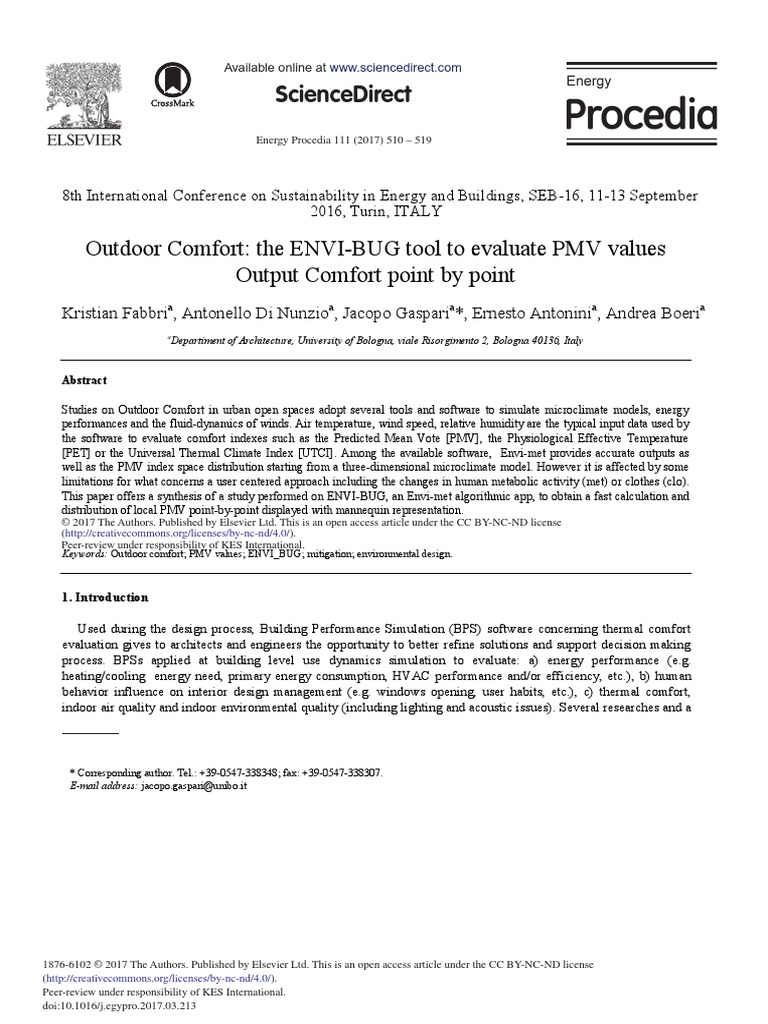 Evaluate PMV Values Output Comfort Point by Point PDF Simulation
