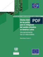 Efectos Distributivos de Las Políticas Públicas para La Mitigación Del Cambio Climático en América Latina