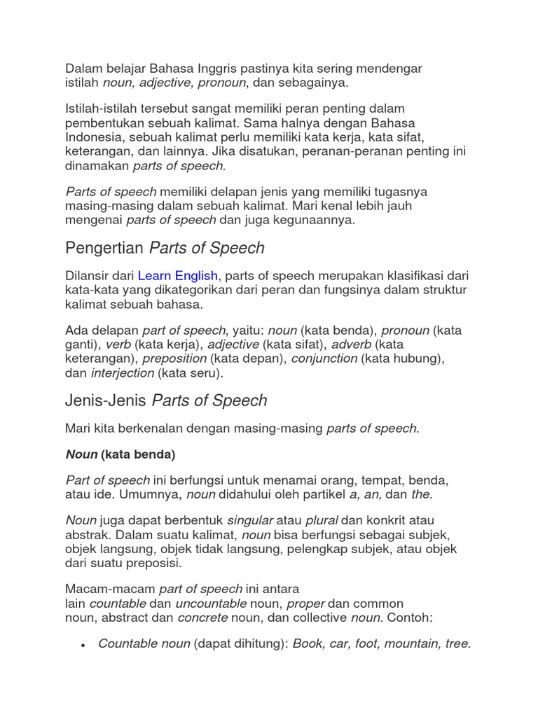 PARTS OF SPEECH FULL BOOK PDF IN ENGLISH visual data 5