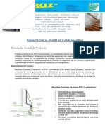 Ficha Técnica - Puertas y Ventanas Pvc