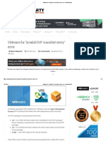 VMware Fix Invalid OVF Manifest Entry Error
