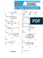 Ejercicios de Teoria de Exponentes Pagina Educativa