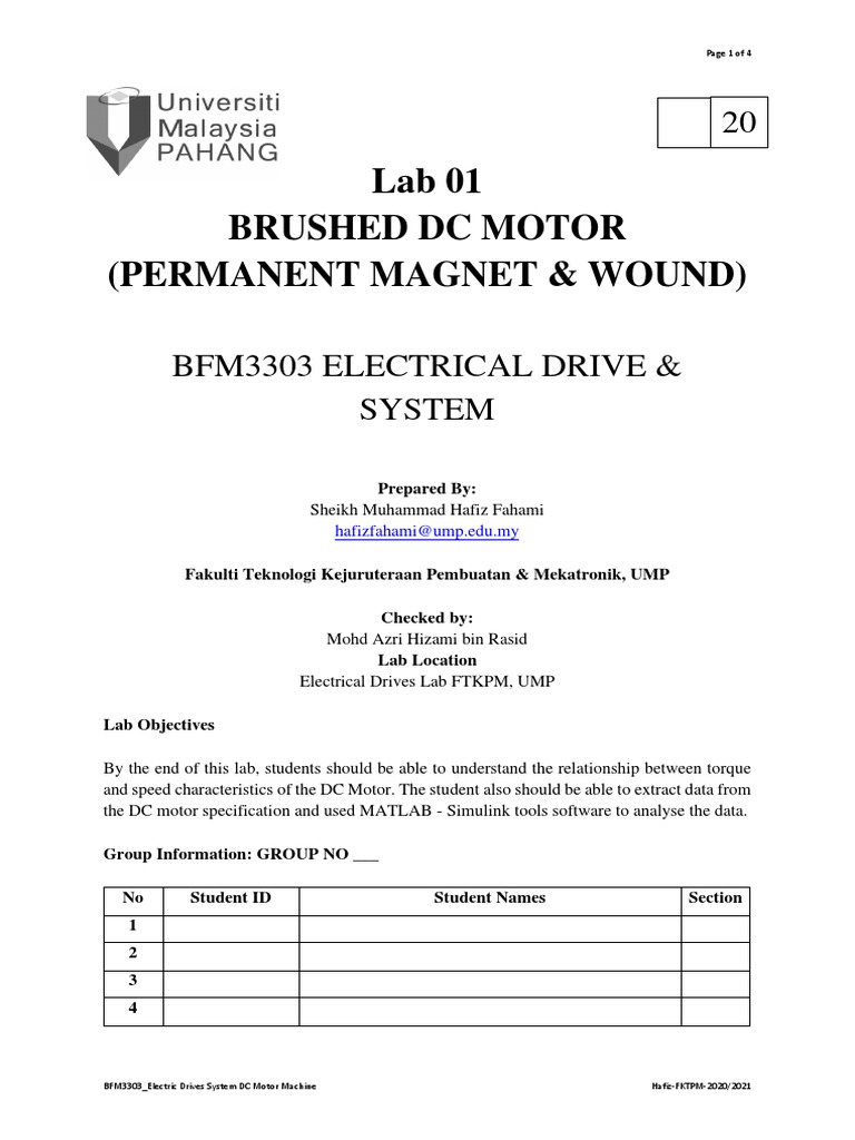 Analysis of a Separately Excited DC Motor's Torque and Speed ...