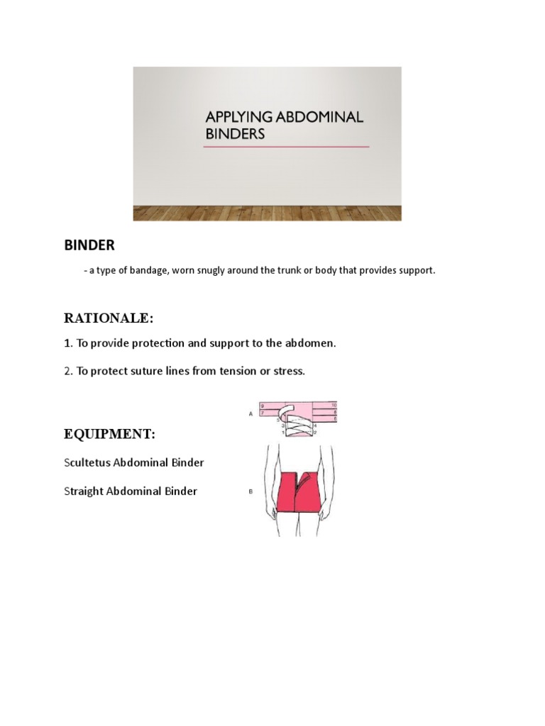 Application of Abdominal Binders Procedures, Rationale, and Evaluation
