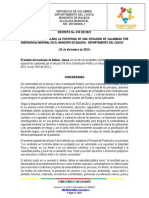 Decreto Declaratoria Calamidad Por Ola Invernal - Diciembre 2021