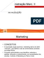 Administração Merc. II - Conceitos Marketing