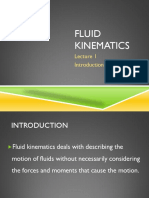 Fluid Kinematics: Introduction & Definitions