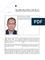 Daftar Riwayat Hidup Calon Anggota Dewan Komisaris PT Bank Jago TBK