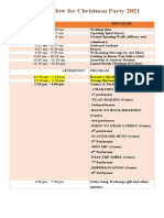 Program Flow For Christmas Party 2021