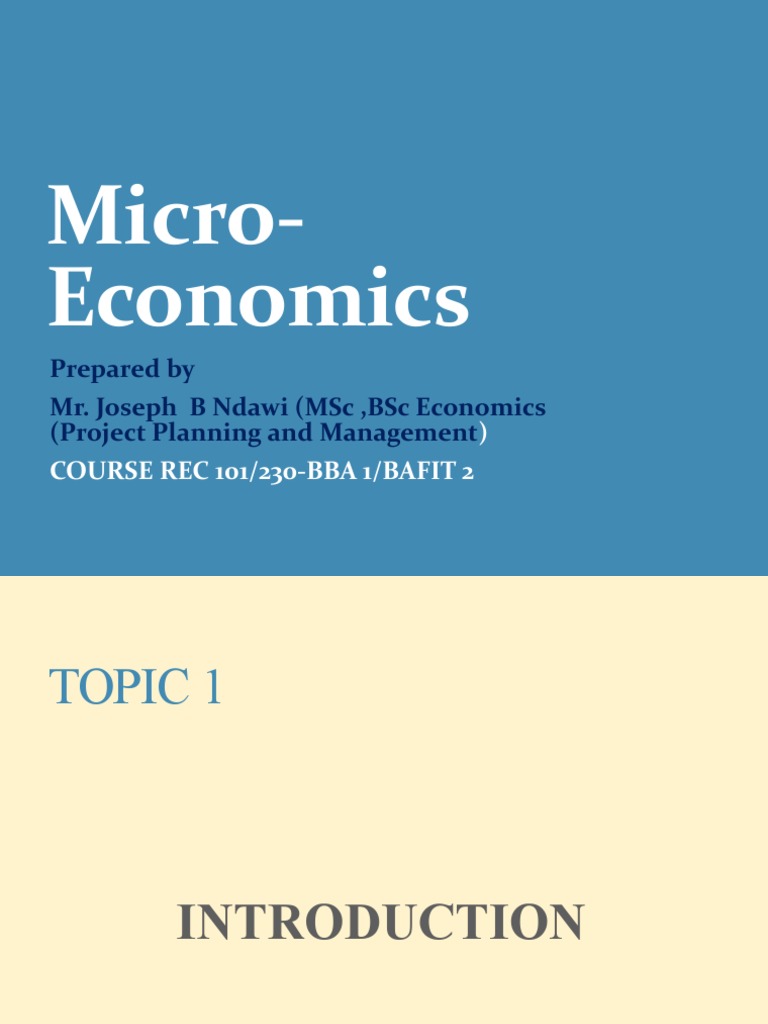 Micro - Economics Notes, RUCO, REC 101, BBA1.BAFITII | PDF | Demand ...