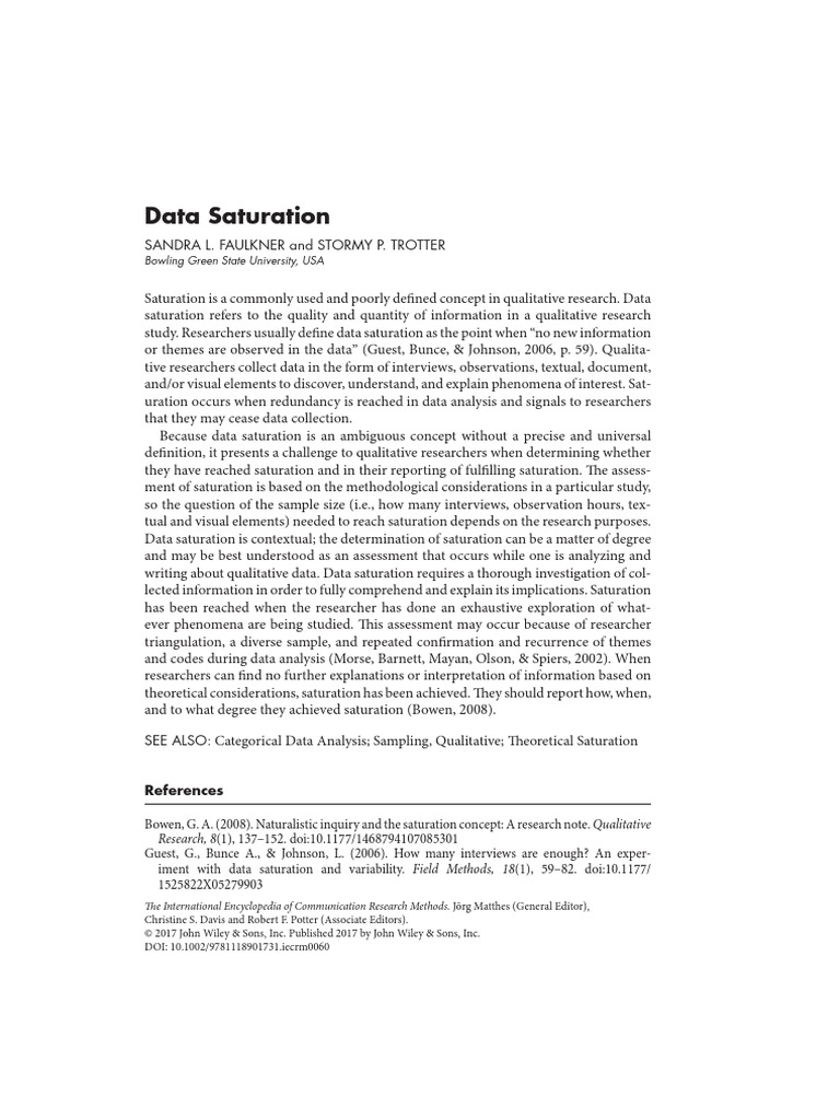 WHAT IS DATA SATURATION IN QUALITATIVE RESEARCH PDF visual data 4