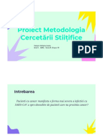 Proiect Metodologia Cercetării Stiițifice: Carpen Adriana-Ioana Anul II, AMG, Seria B, Grupa 18